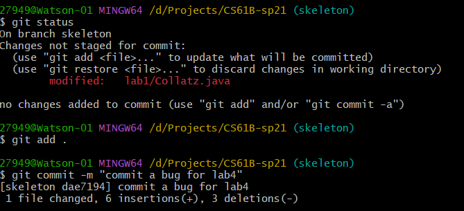 commit a bug for lab4
